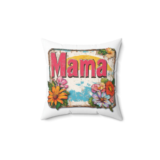 Retro Mama T-Shirt – 70's Style Mother's Day Gift Square Pillow For Men and Women