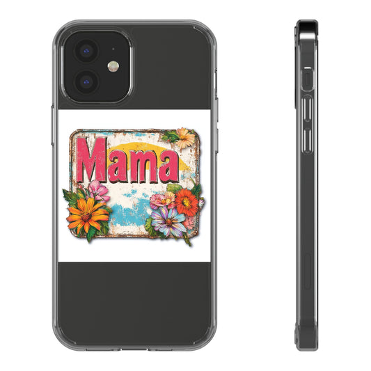 Retro Mama T-Shirt – 70's Style Mother's Day Gift Clear Phone Case For Men and Women