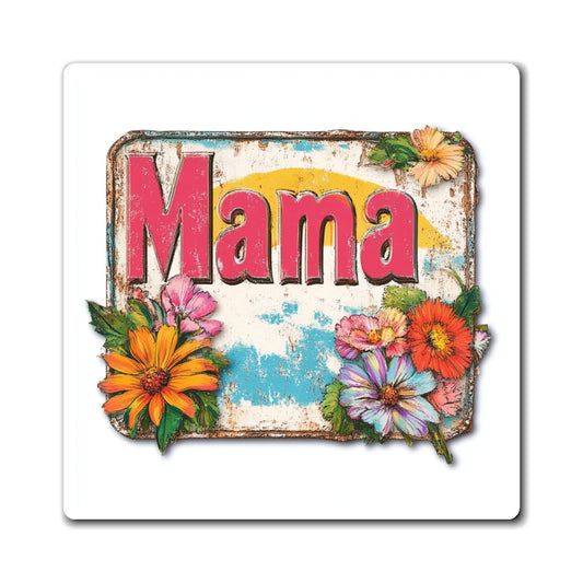 Retro Mama T-Shirt – 70's Style Mother's Day Gift Square Magent For Men and Women