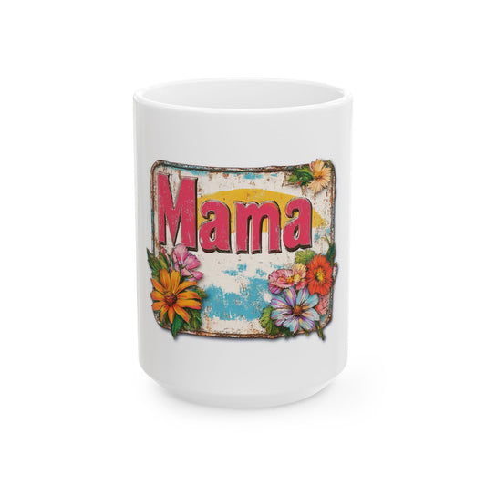 Retro Mama T-Shirt – 70's Style Mother's Day Gift Ceramic Mug For Men and Women