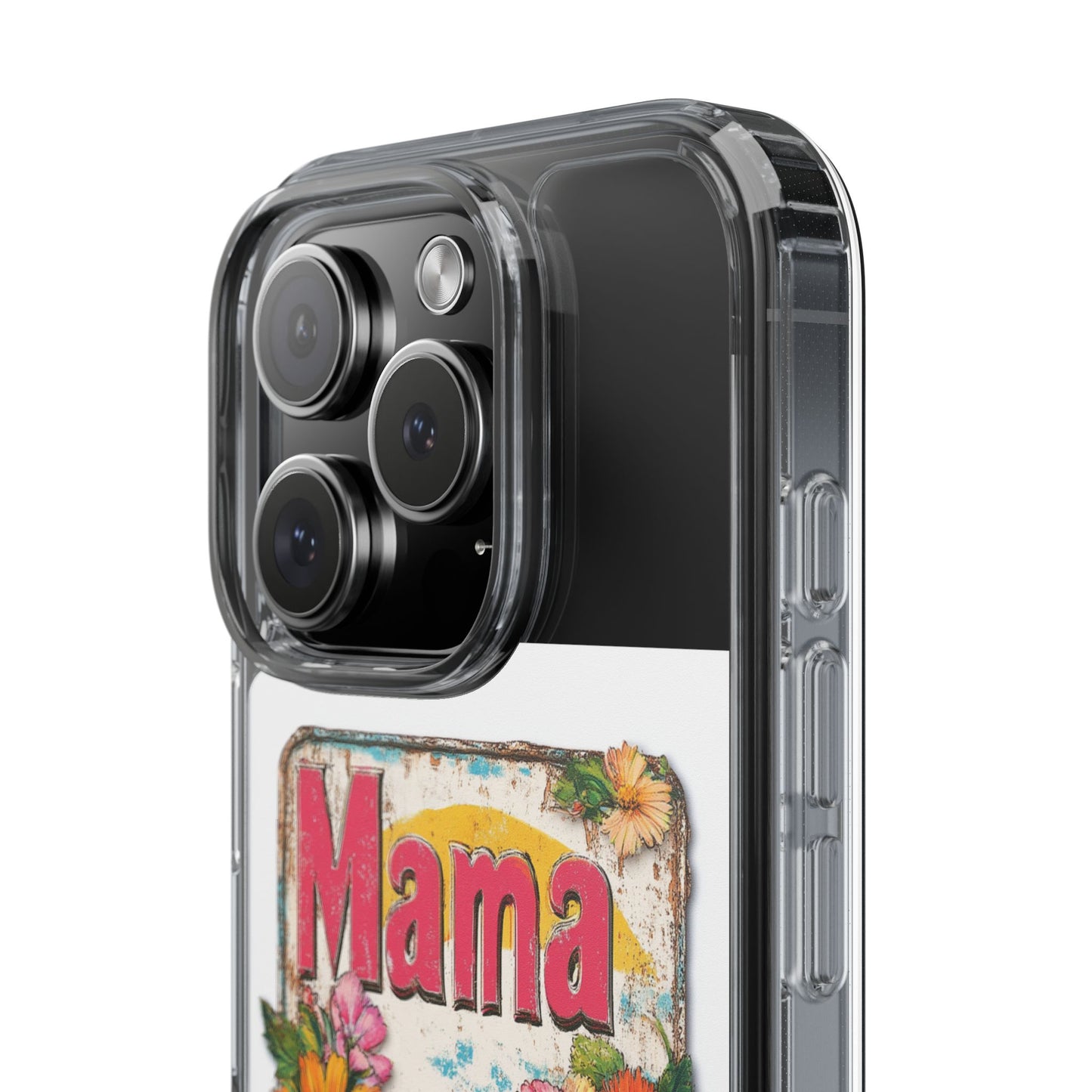 Retro Mama T-Shirt – 70's Style Mother's Day Gift Clear Phone Case For Men and Women
