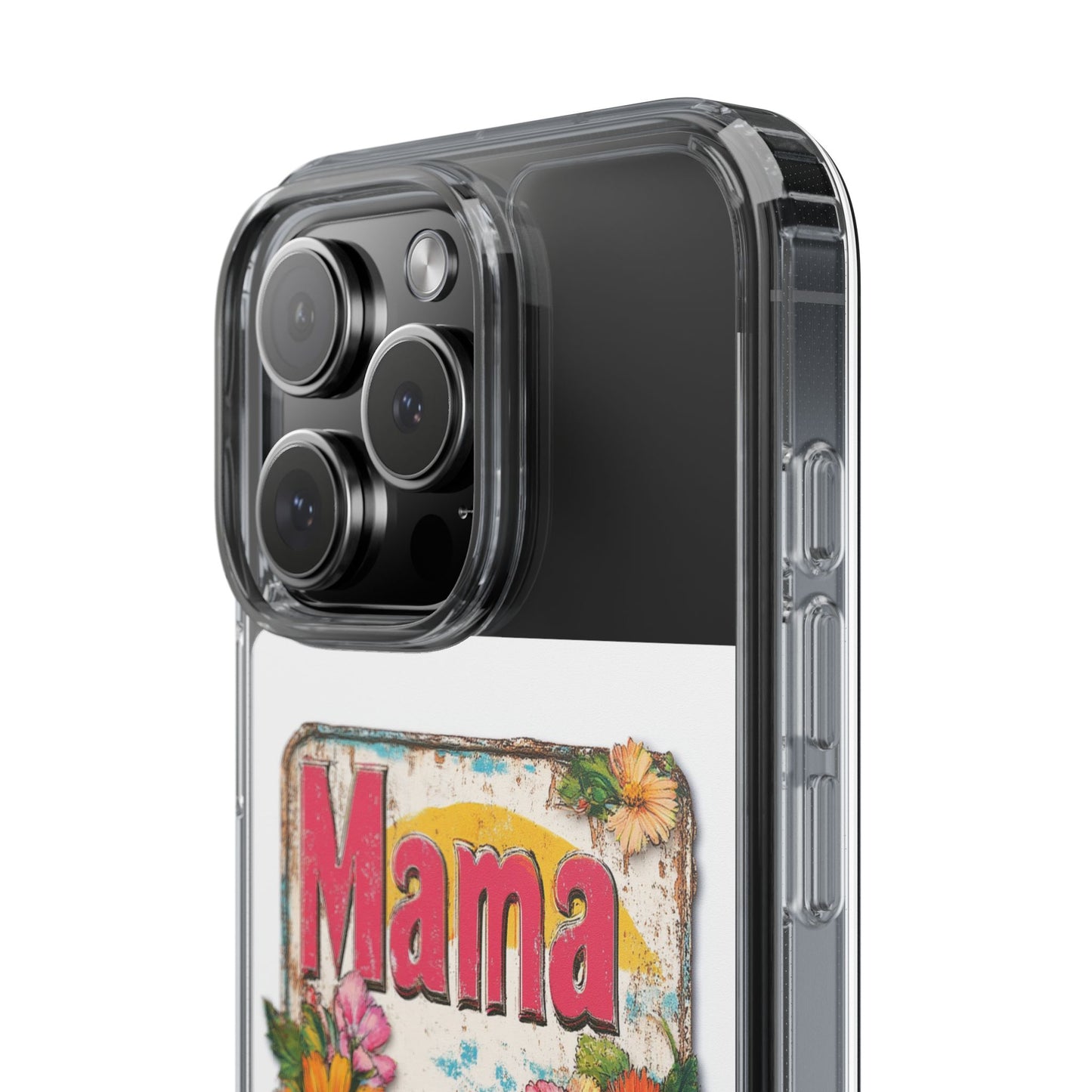 Retro Mama T-Shirt – 70's Style Mother's Day Gift Clear Phone Case For Men and Women