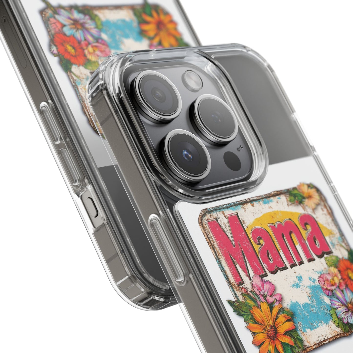 Retro Mama T-Shirt – 70's Style Mother's Day Gift Clear Phone Case For Men and Women
