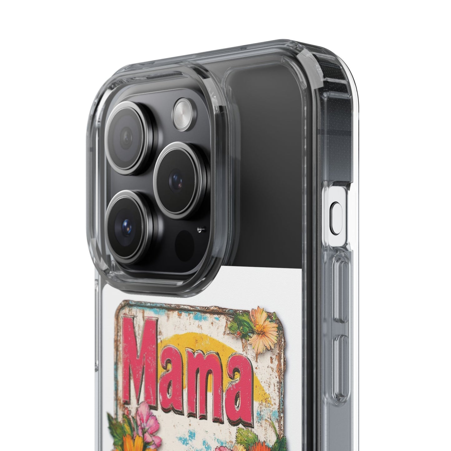 Retro Mama T-Shirt – 70's Style Mother's Day Gift Clear Phone Case For Men and Women