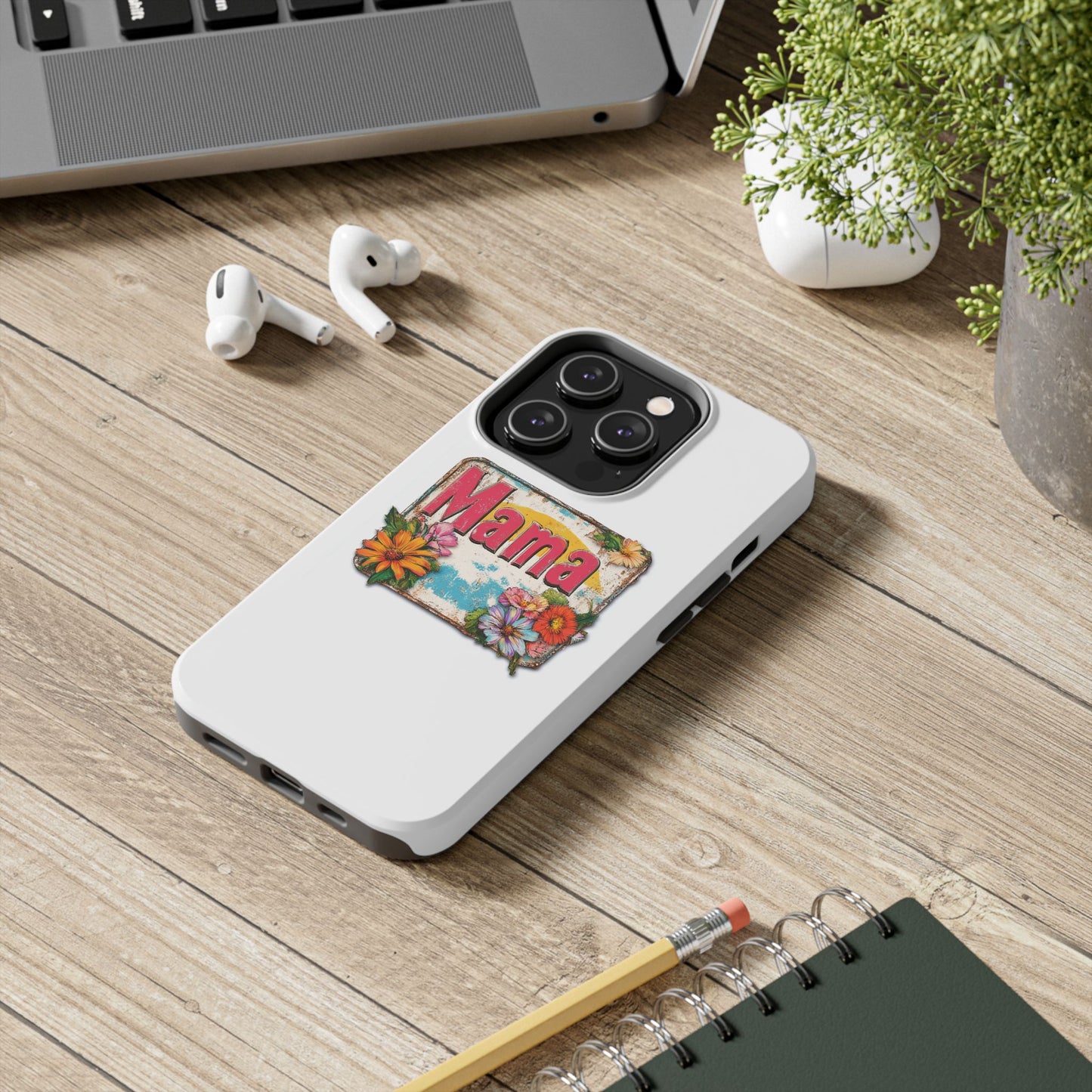 Retro Mama T-Shirt – 70's Style Mother's Day Gift Hard Phone Case For Men and Women